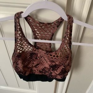 Pink sport bra